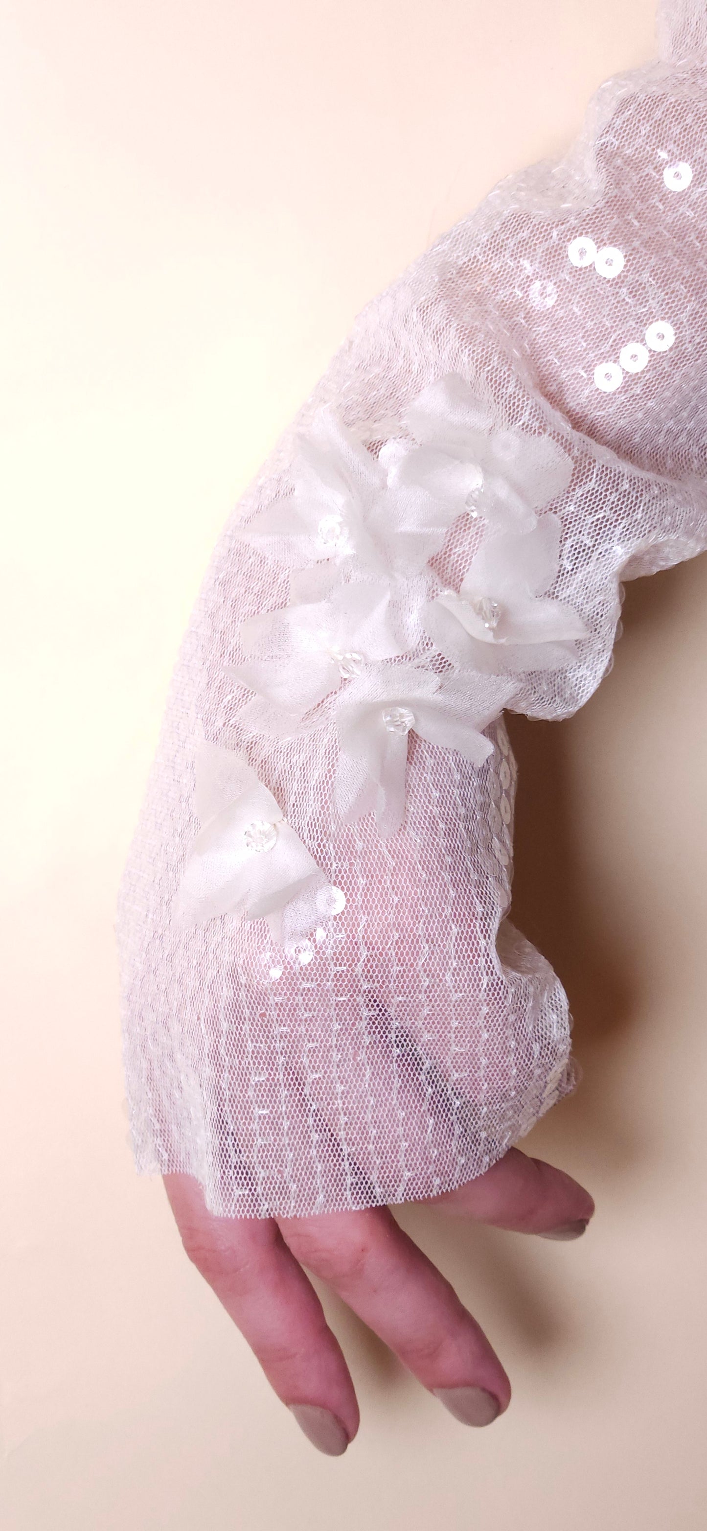 Fingerless tulle gloves, handless tulle gloves, sparkly gloves, bridal gloves, bridal accessories,