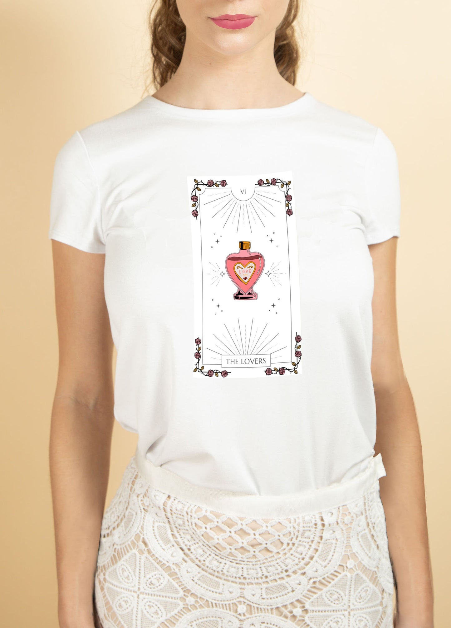 Tarot t-shirt | the lover tarot top | Rehearsal dinner top | Bachelorette party gifts | Honeymoon outfits | Bridal shower gift |