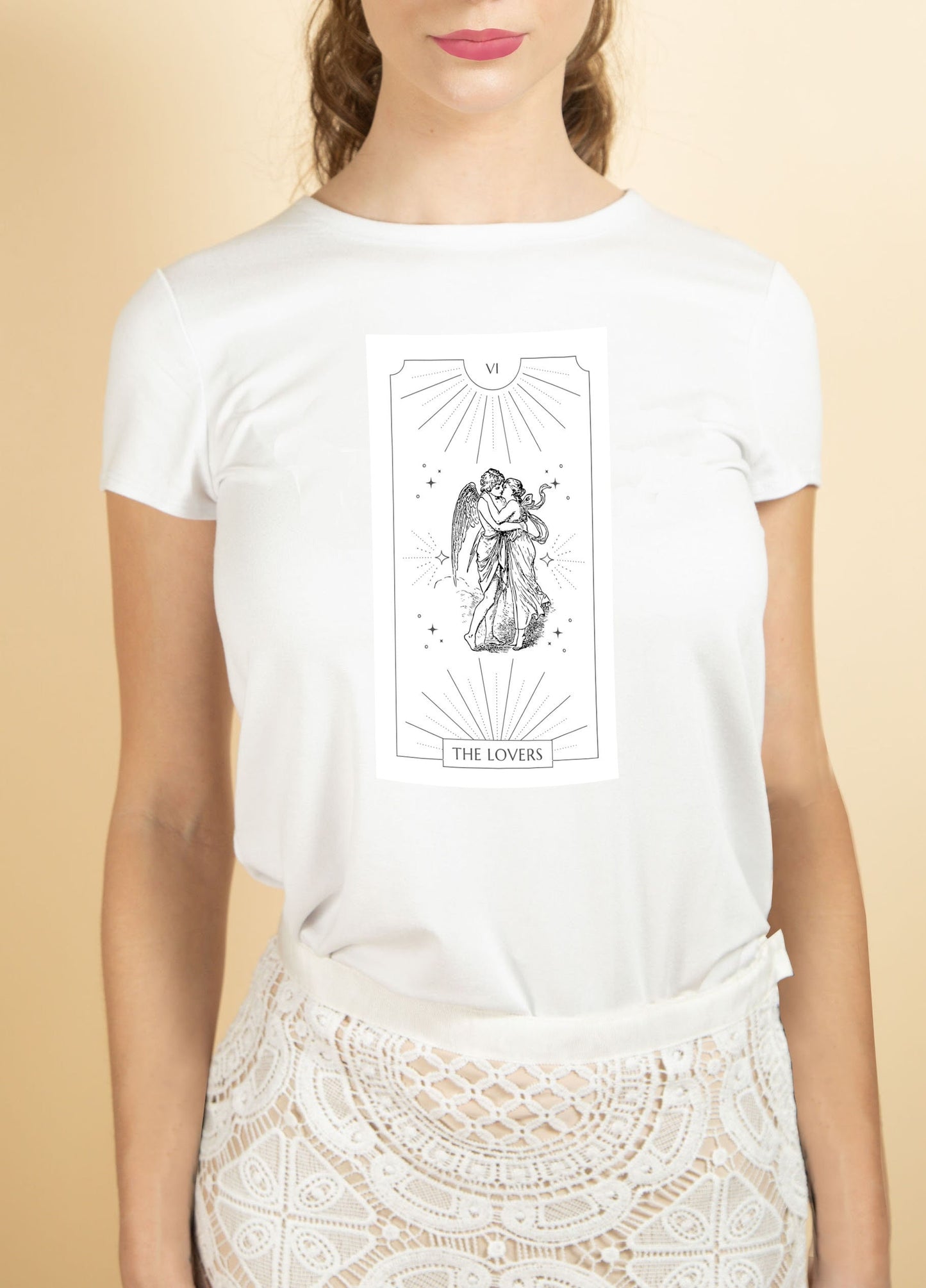 Tarot t-shirt | the lover tarot top | Rehearsal dinner top | Bachelorette party gifts | Honeymoon outfits | Bridal shower gift |